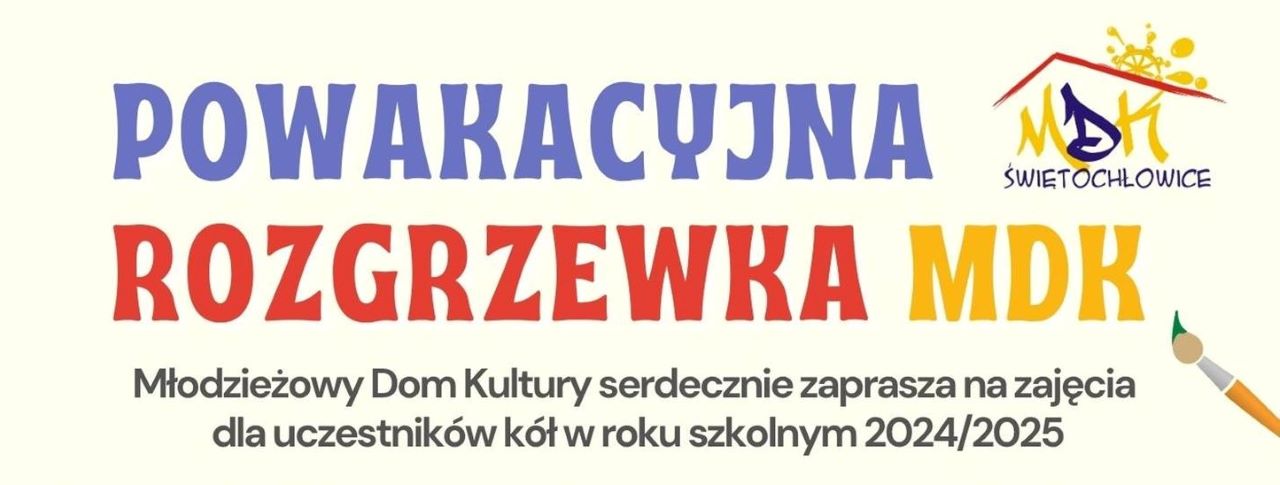 Powakacyjna rozgrzewka w MDK Świętochłowice – ruszają zajęcia dla dzieci i młodzieży