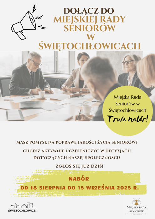 W Świętochłowicach ruszył nabór do Miejskiej Rady Seniorów. Zgłoś swoją kandydaturę!