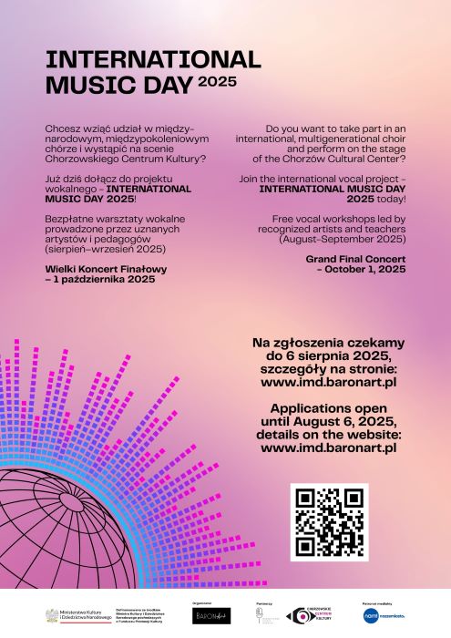 International Music Day 2025 w Chorzowie – zapisz się na bezpłatne warsztaty wokalne!
