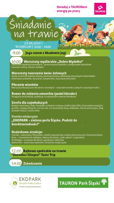 TAURON Park Śląski zaprasza na aktywny weekend pełen atrakcji. Sprawdźcie szczegóły
