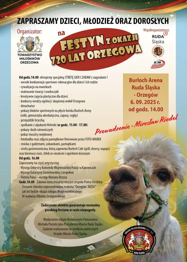 Wspólne świętowanie okrągłego jubileuszu – przyjdź na festyn z okazji 720 lat Orzegowa!