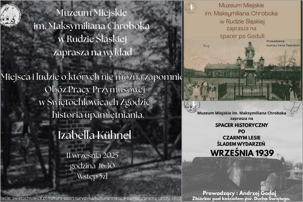 Wrzesień w Muzeum Miejskim w Rudzie Śląskiej – spacery, wykład i oprowadzanie