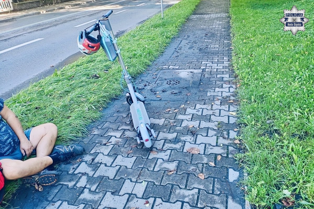45-latek stracił panowanie nad hulajnogą elektryczną – trafił do szpitala