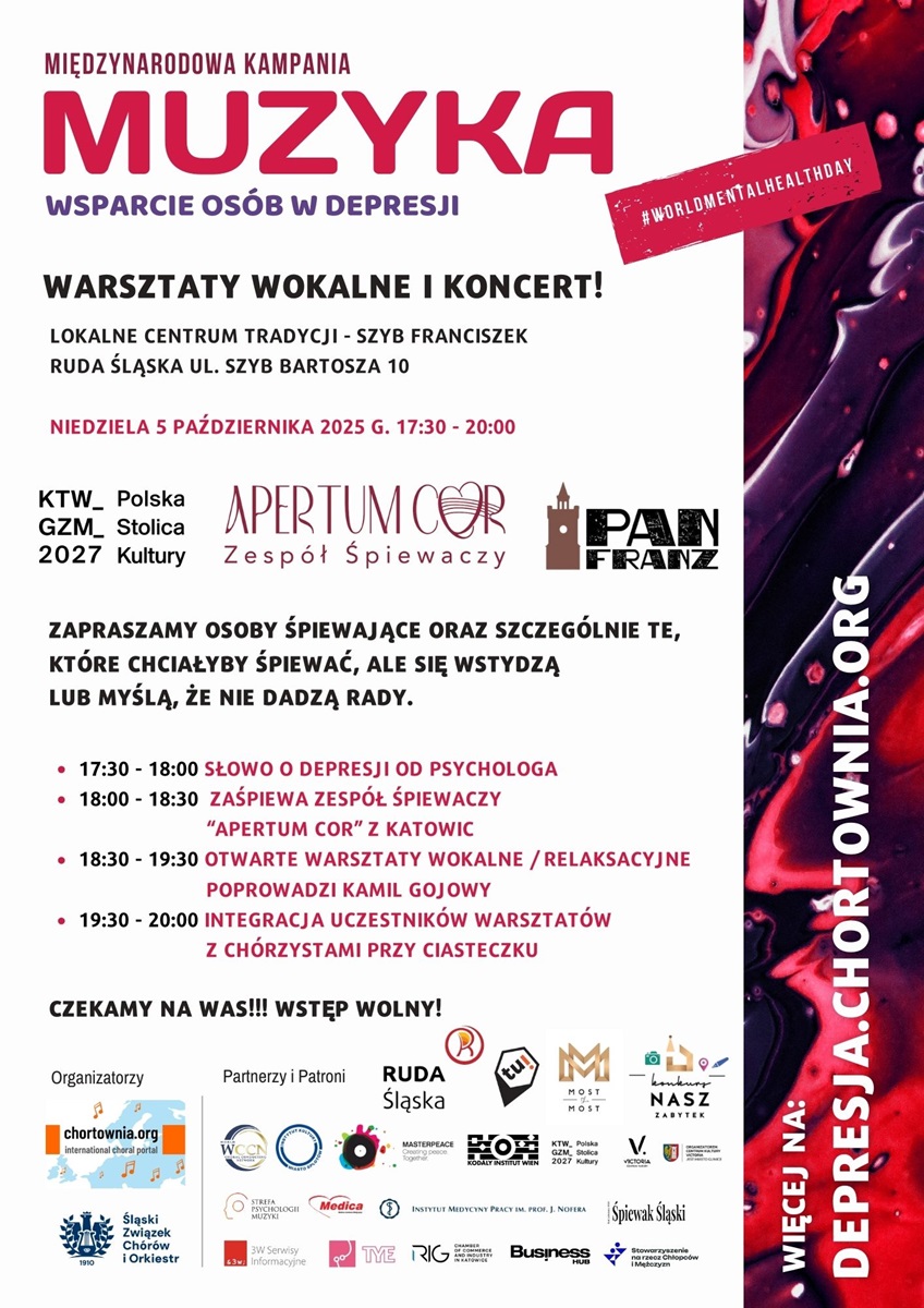 Muzyka jako wsparcie osób w depresji – wydarzenie w szybie Franciszek
