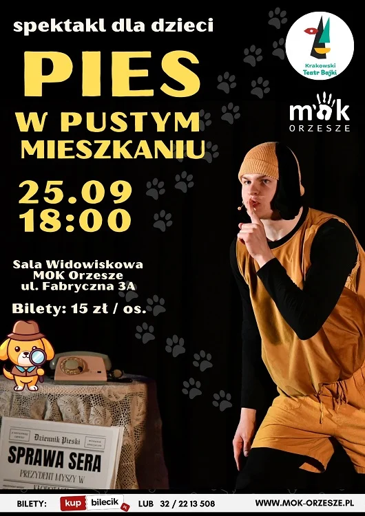 „Pies w pustym mieszkaniu” – spektakl dla dzieci w Orzeszu