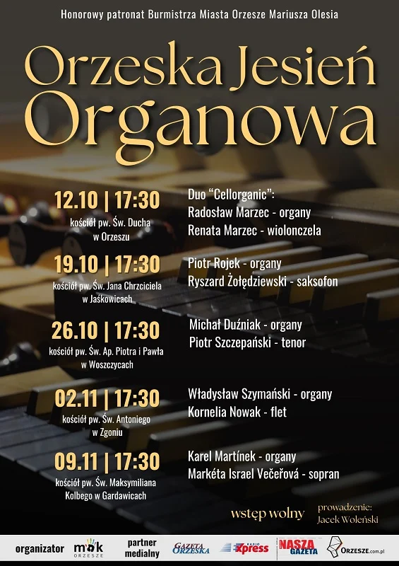 Orzeska Jesień Organowa 2025 - poznaj program koncertów