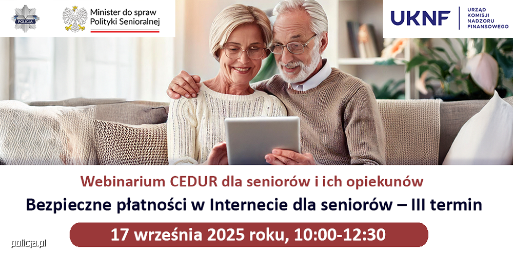 Webinarium „Bezpieczne płatności w Internecie dla seniorów” – III termin