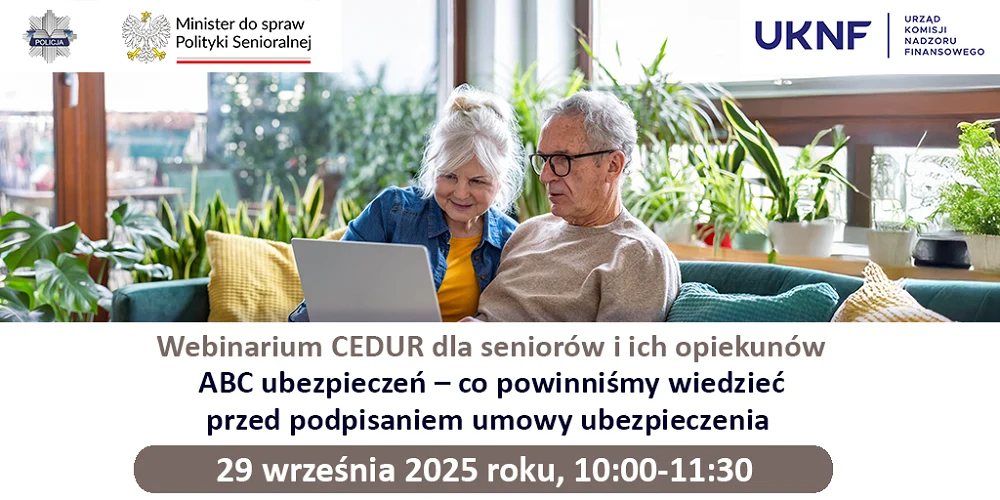 Webinarium „ABC ubezpieczeń” dla seniorów – zapisy do 29 września