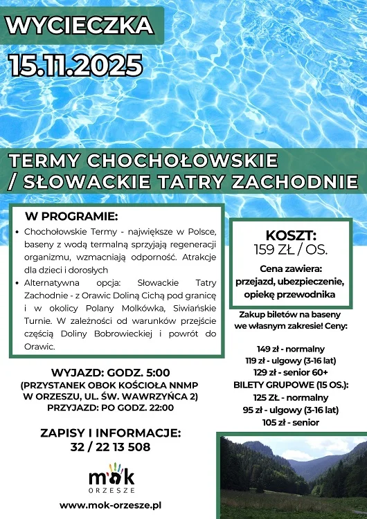 Wycieczka do Term Chochołowskich i Słowackich Tatr Zachodnich – zapisz się już teraz!