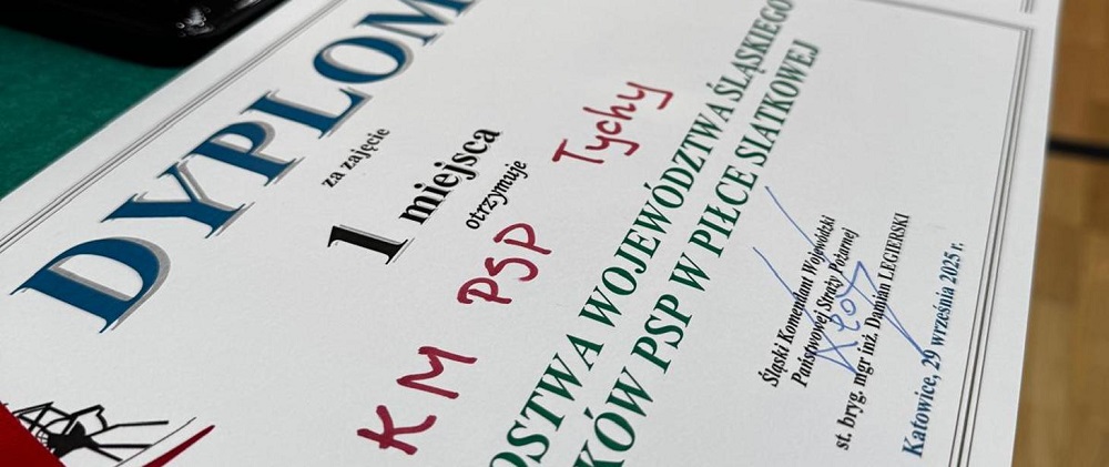 Strażacy z Tychów wygrywają XV Mistrzostwa województwa śląskiego w piłce siatkowej