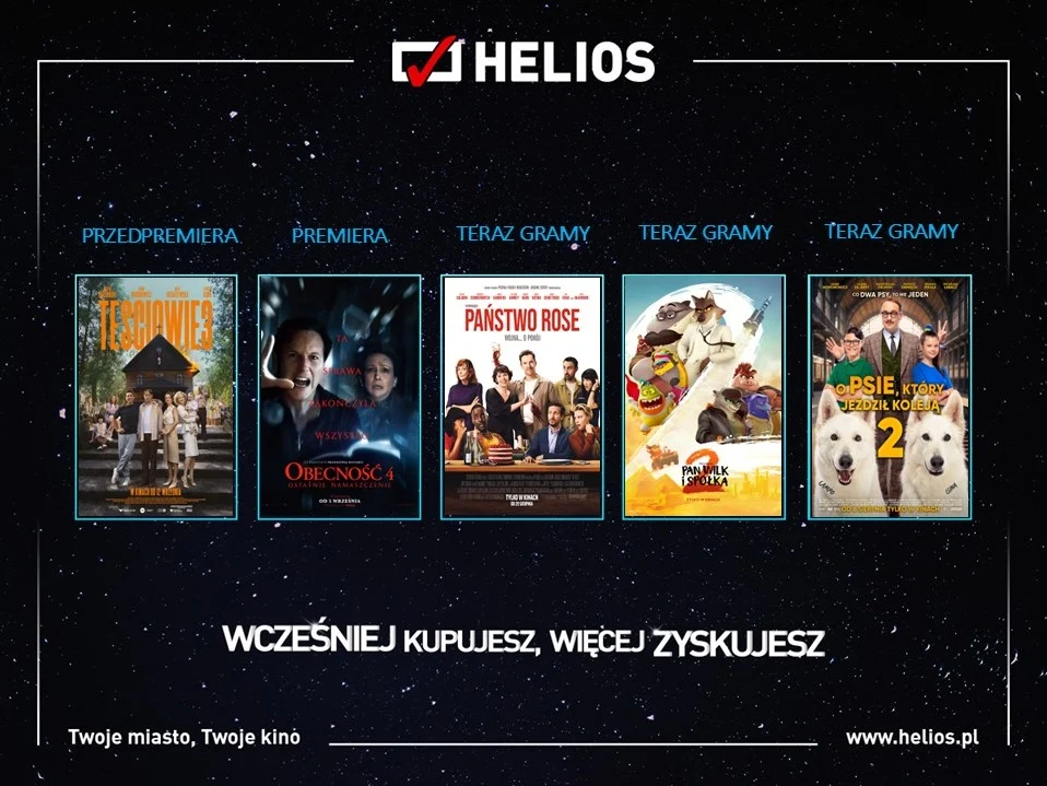 Wrześniowe nowości w kinach Helios