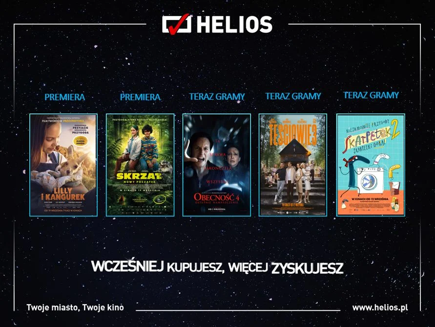 Helios prezentuje najnowszy repertuar i zaprasza na Święto Kina!