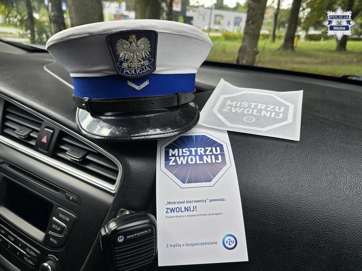 "Mistrzu, zwolnij" – akcja Policji i PZU w Mikołowie