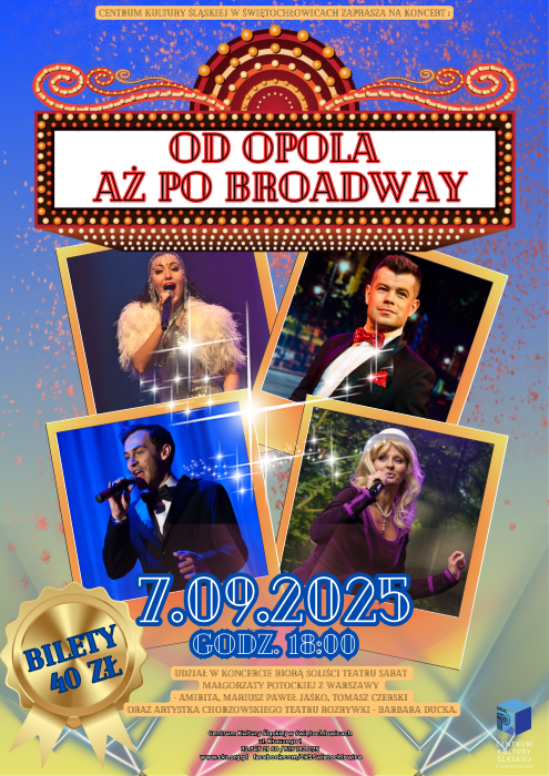Od Opola aż po Broadway - CKŚ zaprasza na wyjątkowy koncert!