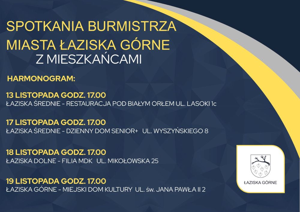 Zgłoś swoje pomysły! Spotkania burmistrza z mieszkańcami Łazisk Górnych