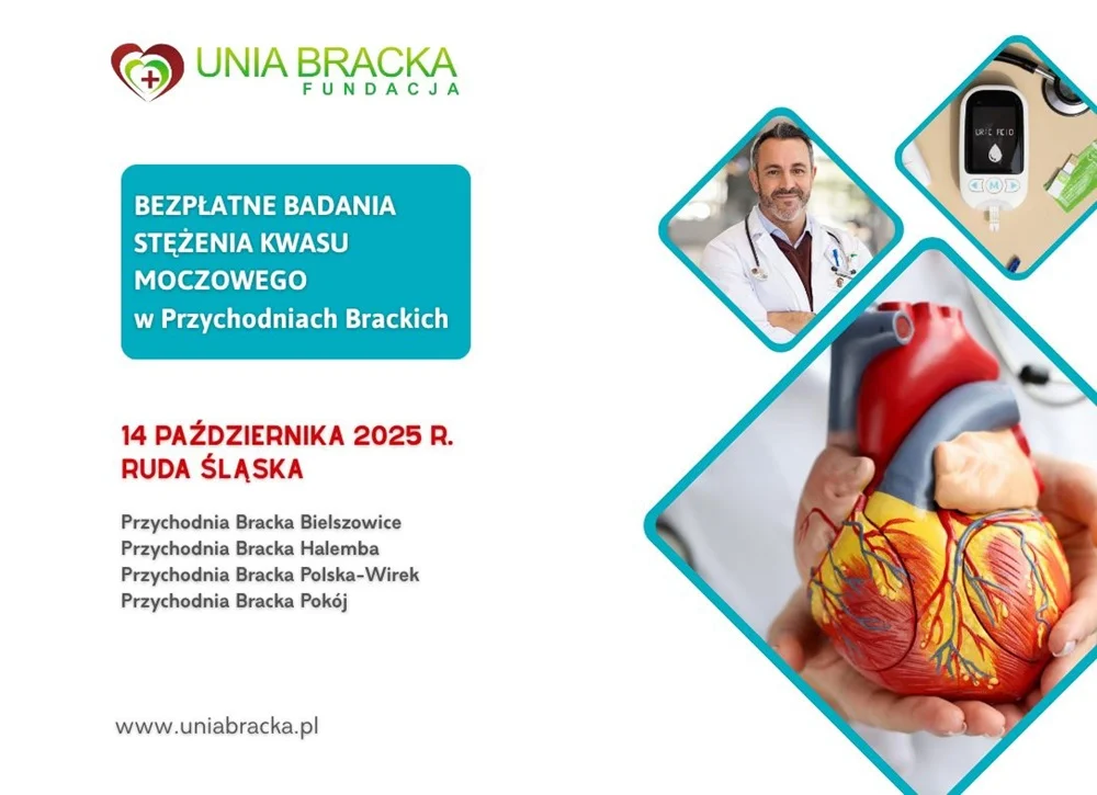 Bezpłatne badania kwasu moczowego w Rudzie Śląskiej już 14 października