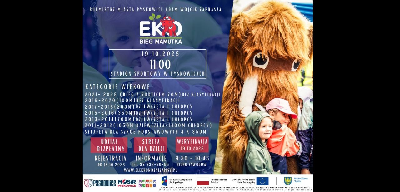 Ruszają zapisy na Eko Bieg Mamutka w Pyskowicach!