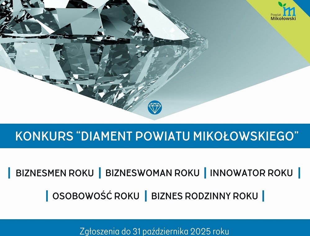 Rusza 3. edycja konkursu „Diament Powiatu Mikołowskiego”! Zgłoszenia do 31 października
