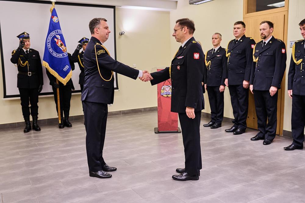 Ślubowanie nowych funkcjonariuszy KM PSP / fot. FB KM PSP Tychy
