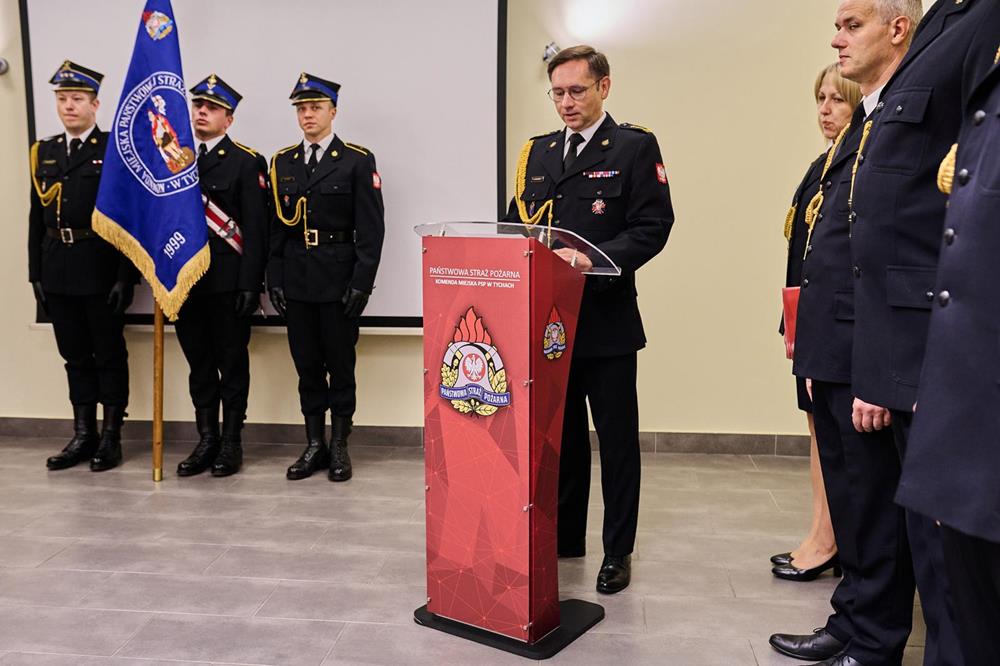 Ślubowanie nowych funkcjonariuszy KM PSP / fot. FB KM PSP Tychy