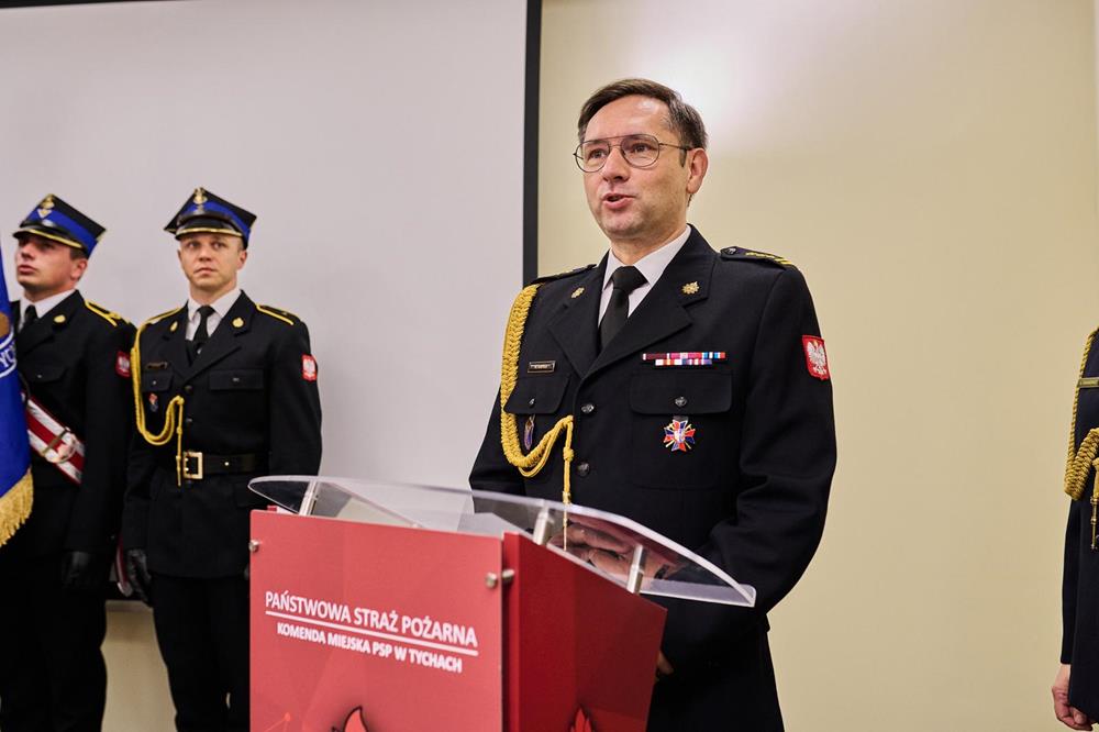 Ślubowanie nowych funkcjonariuszy KM PSP / fot. FB KM PSP Tychy