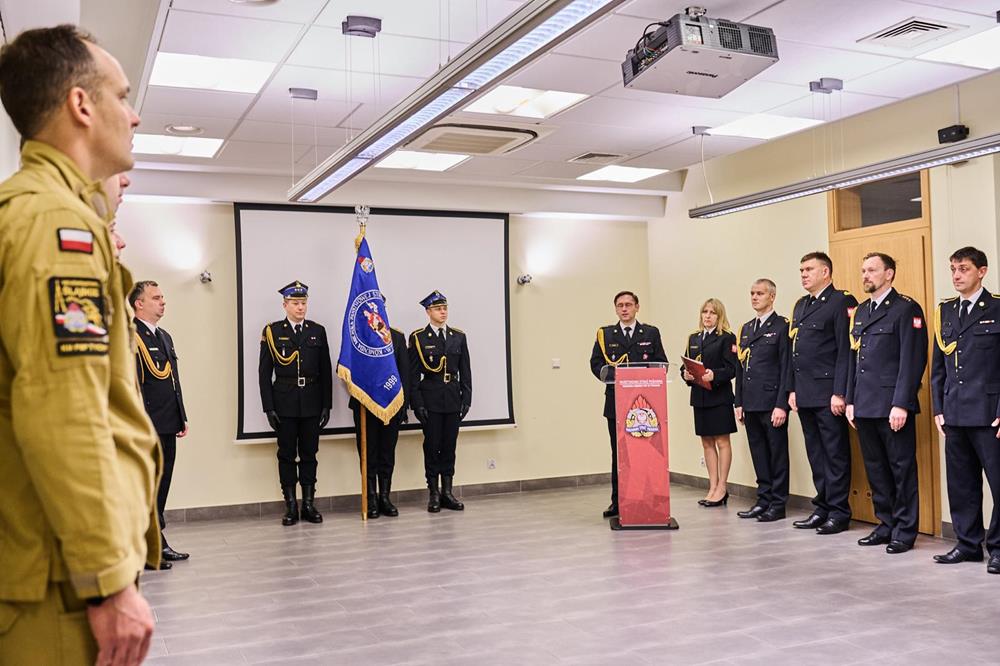 Ślubowanie nowych funkcjonariuszy KM PSP / fot. FB KM PSP Tychy