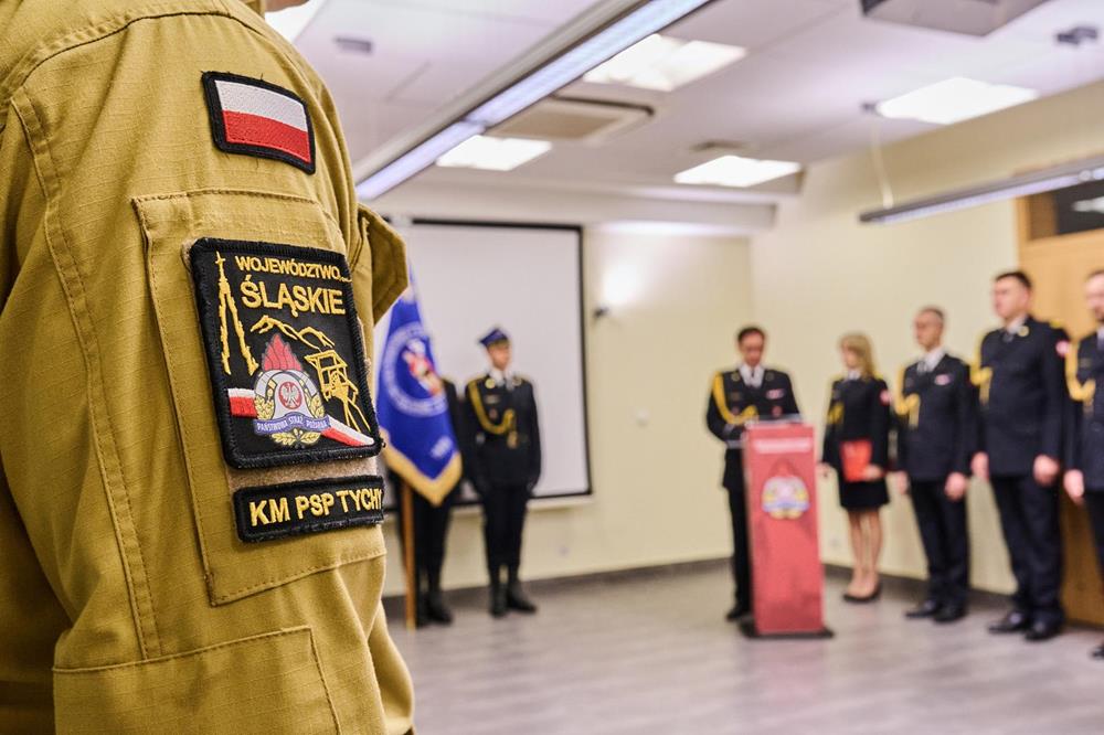 Ślubowanie nowych funkcjonariuszy KM PSP / fot. FB KM PSP Tychy