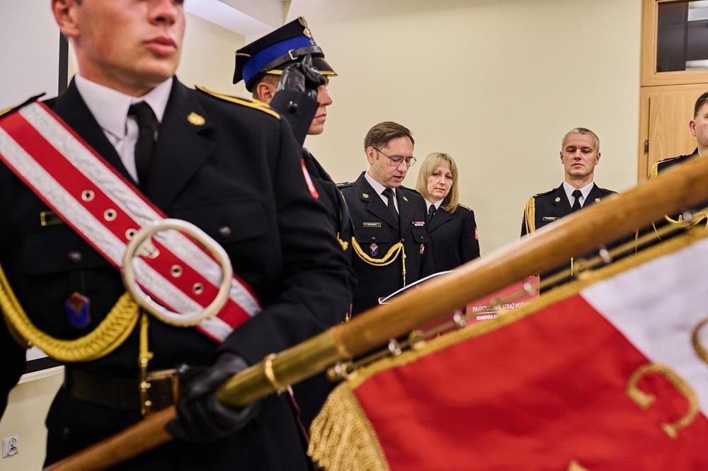 Ślubowanie nowych funkcjonariuszy KM PSP / fot. FB KM PSP Tychy