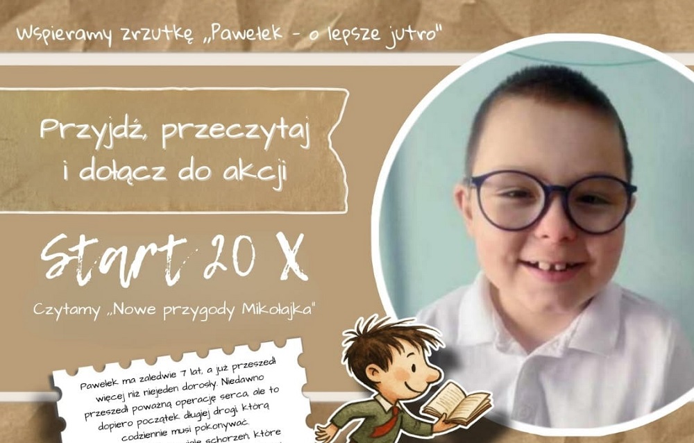 „Czytamy dla Pawełka” – charytatywna akcja w Orzeszu na rzecz chorego chłopca