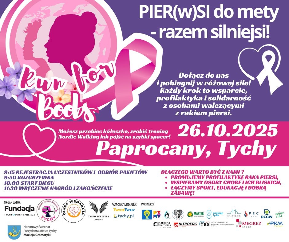 Run for Boobs – Bieg dla Piersi w Tychach! Dołącz do walki o zdrowie!