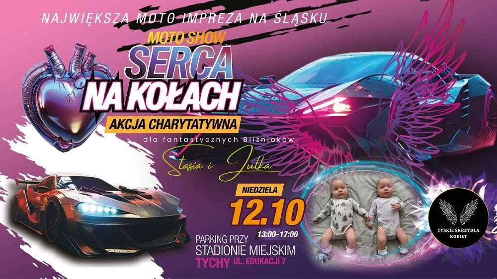 "Serca na Kołach": Zbiórka na rehabilitację bliźniaków w Tychach