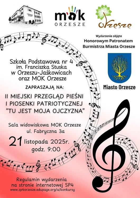 II Miejski Przegląd Piosenki Patriotycznej w Orzeszu już 21 listopada