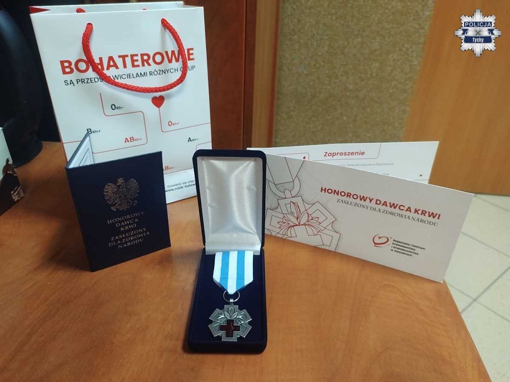 Wojciech Witkowski – „Honorowy Dawca Krwi” z tyskiej Komendy Miejskiej Policji