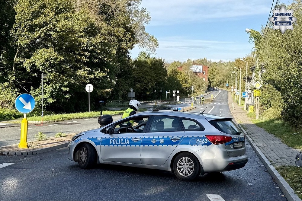 Mysłowiccy policjanci zabezpieczali trasę Silesia Marathon