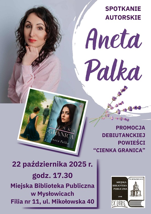 Spotkanie autorskie z Anetą Palką – promocja debiutanckiej powieści „Cienka granica”