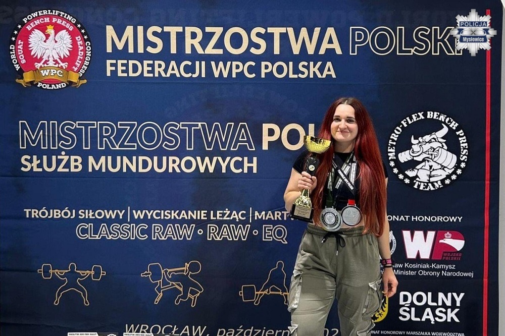 Sierż. Kamila Dulowska z Mysłowic najsilniejszą policjantką w Polsce