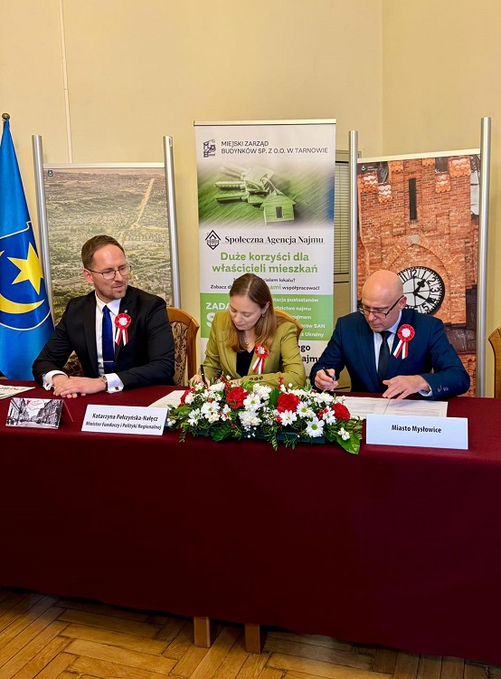 Mysłowice uruchamiają Społeczną Agencję Najmu. Podpisano dofinansowanie