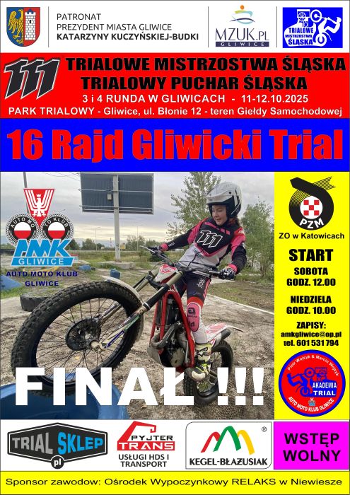 Gliwice gospodarzem Trialowych Mistrzostw Śląska i Trialowego Pucharu Śląska 2025