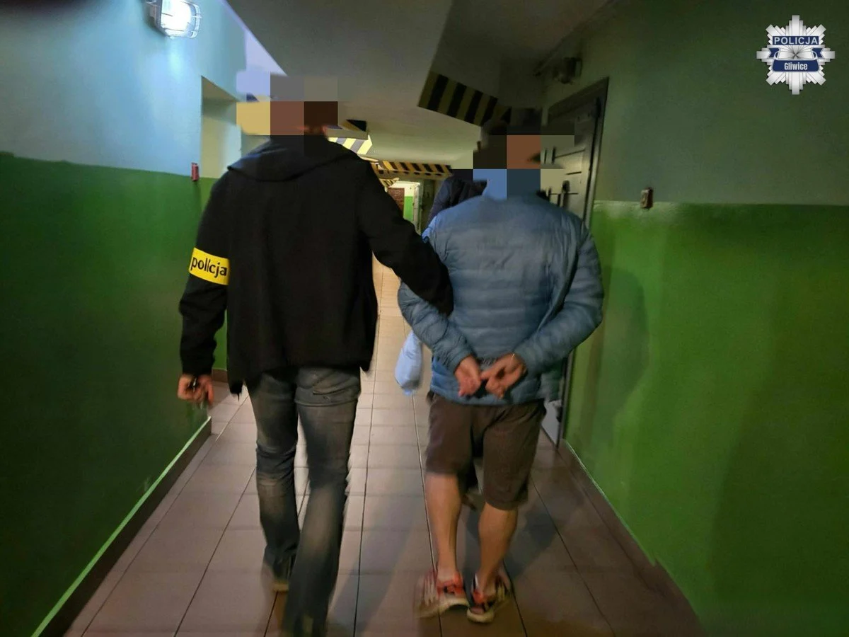 39-latek agresywny wobec matki został zatrzymany przez gliwickich policjantów