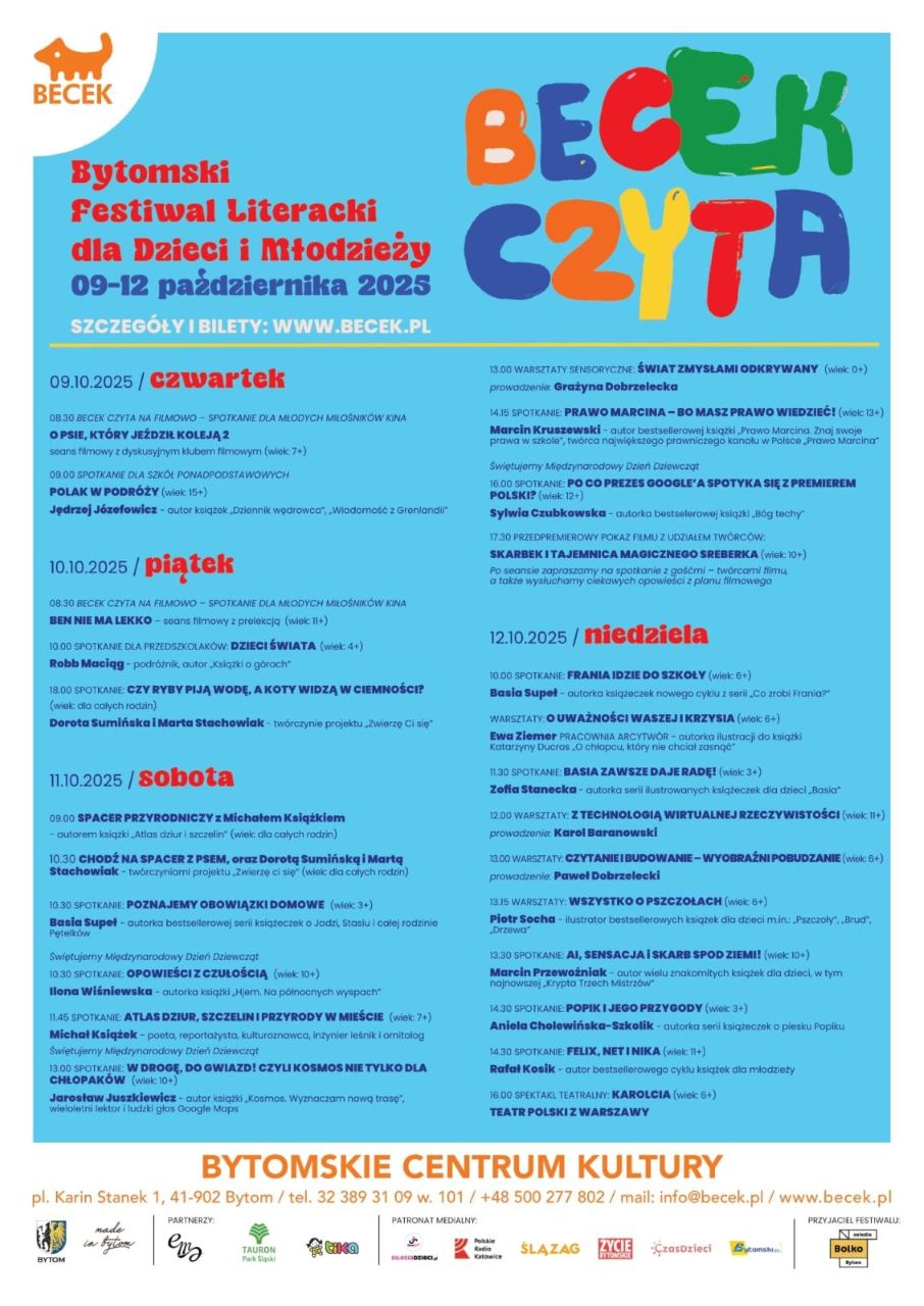 Przed nami piąta edycja Bytomskiego Festiwalu Literackiego dla Dzieci i Młodzieży