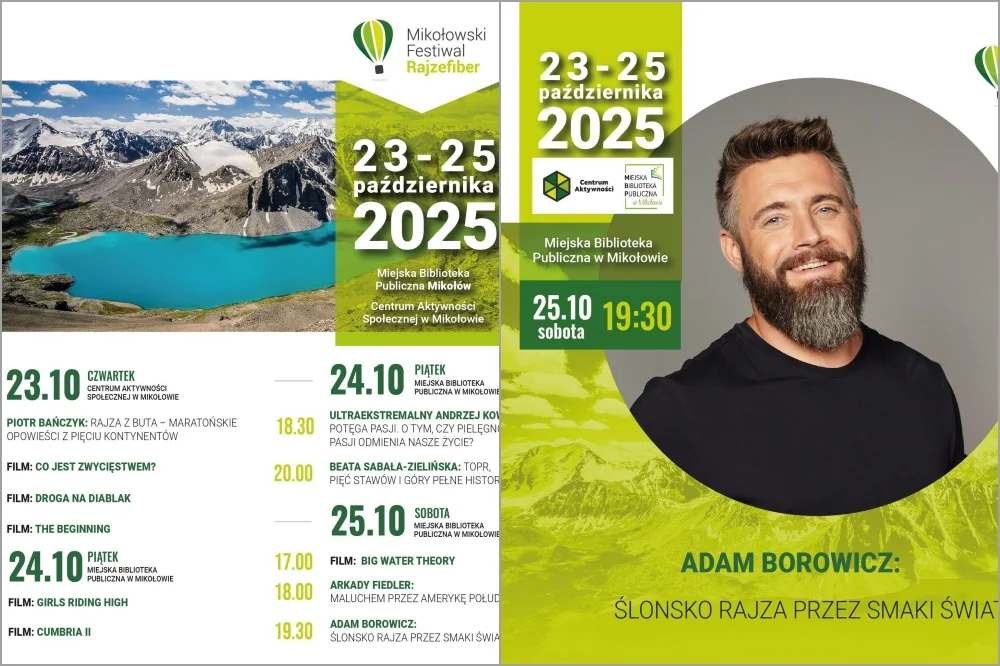 Mikołowski Festiwal Rajzefiber 2025 – trzy dni pełne podróży, filmów, gór i inspiracji!