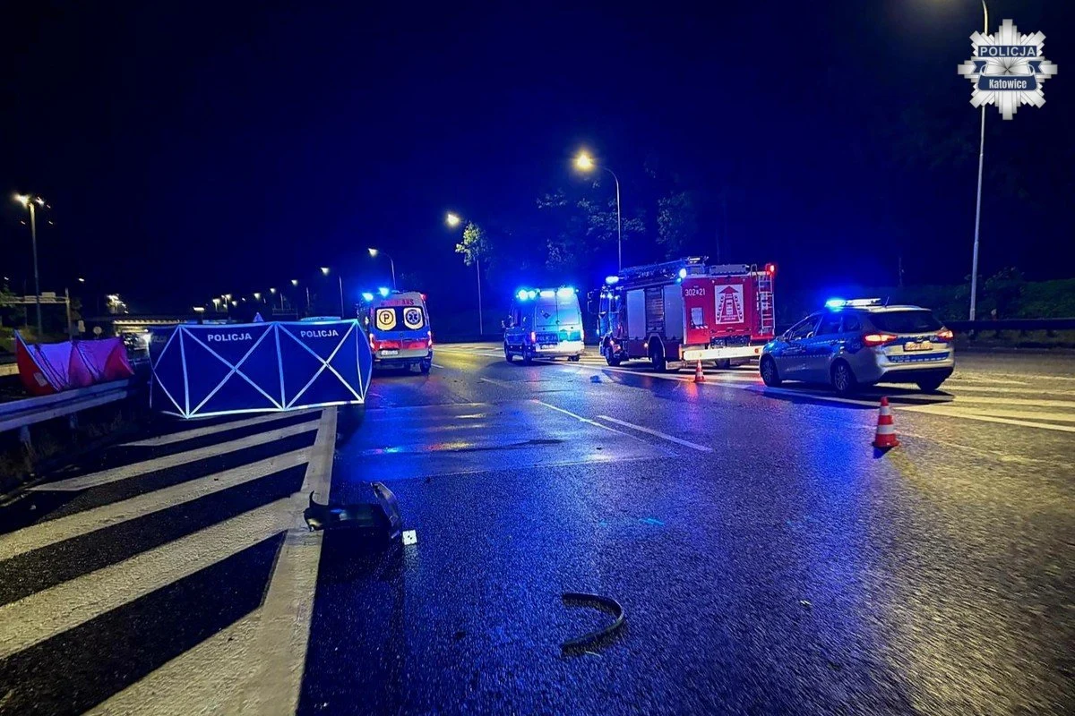 Tragiczny wypadek na autostradzie A4 w Katowicach. Zginął 19-latek