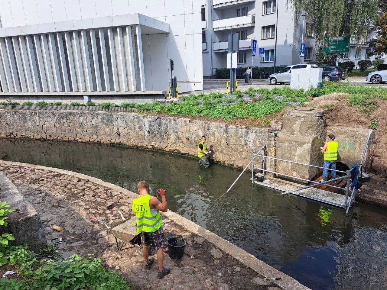 Zakończyło się porządkowanie Rawy w centrum Katowic