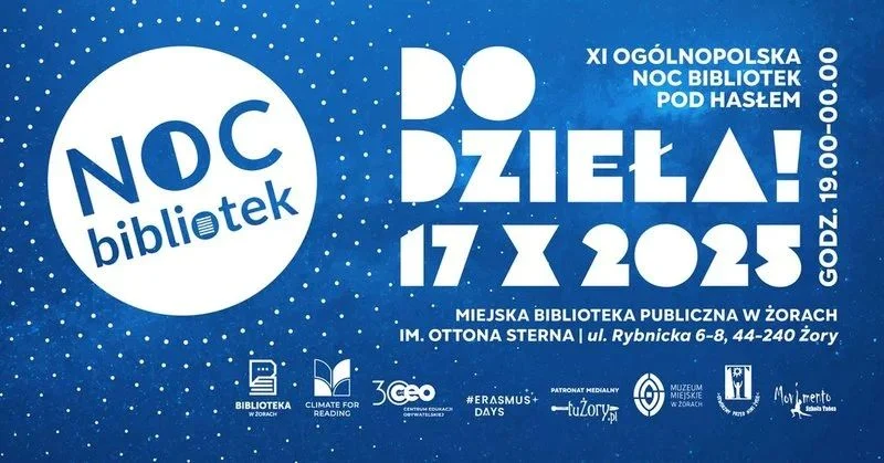 Noc pełna wrażeń! XI Ogólnopolska Noc Bibliotek w Żorach - już 17 października!