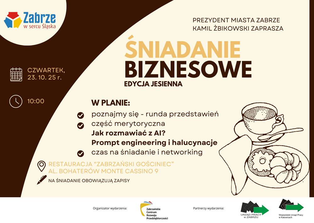 Jesienna edycja Śniadania Biznesowego w Zabrzu. Czas na rozmowy i inspiracje!