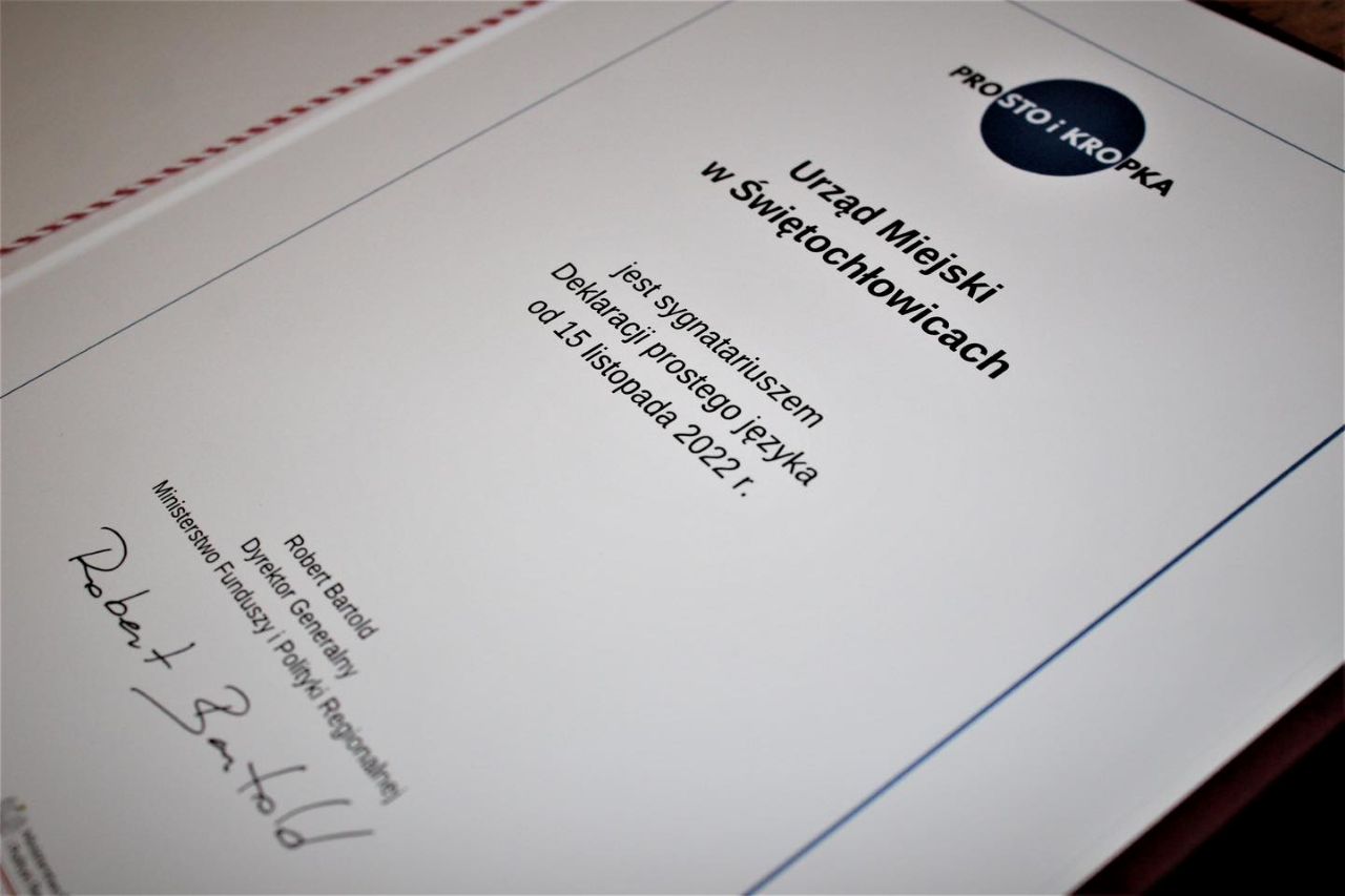 Świętochłowice stawiają na prosty język. Urzędowe pisma zrozumiałe dla każdego
