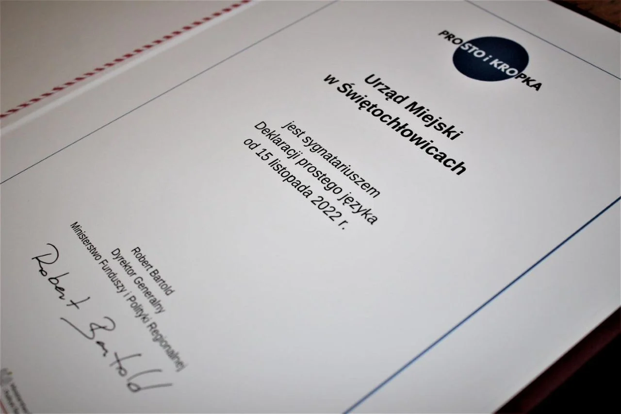 Świętochłowice stawiają na prosty język. Urzędowe pisma zrozumiałe dla każdego