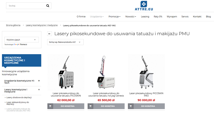 Usuwanie tatuażu z użyciem lasera pikosekundowego