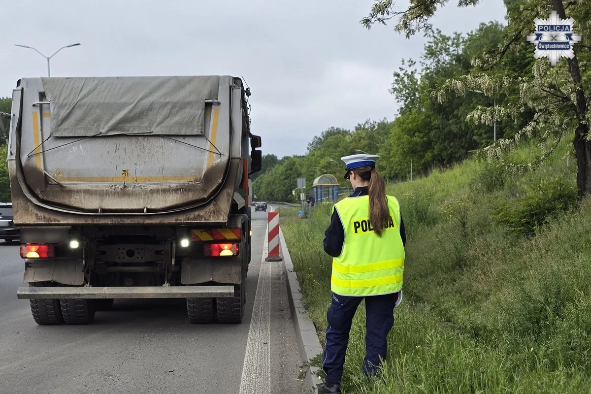 Akcja „Transport” w Świętochłowicach – policja kontrolowała ciężarówki i dostawczaki