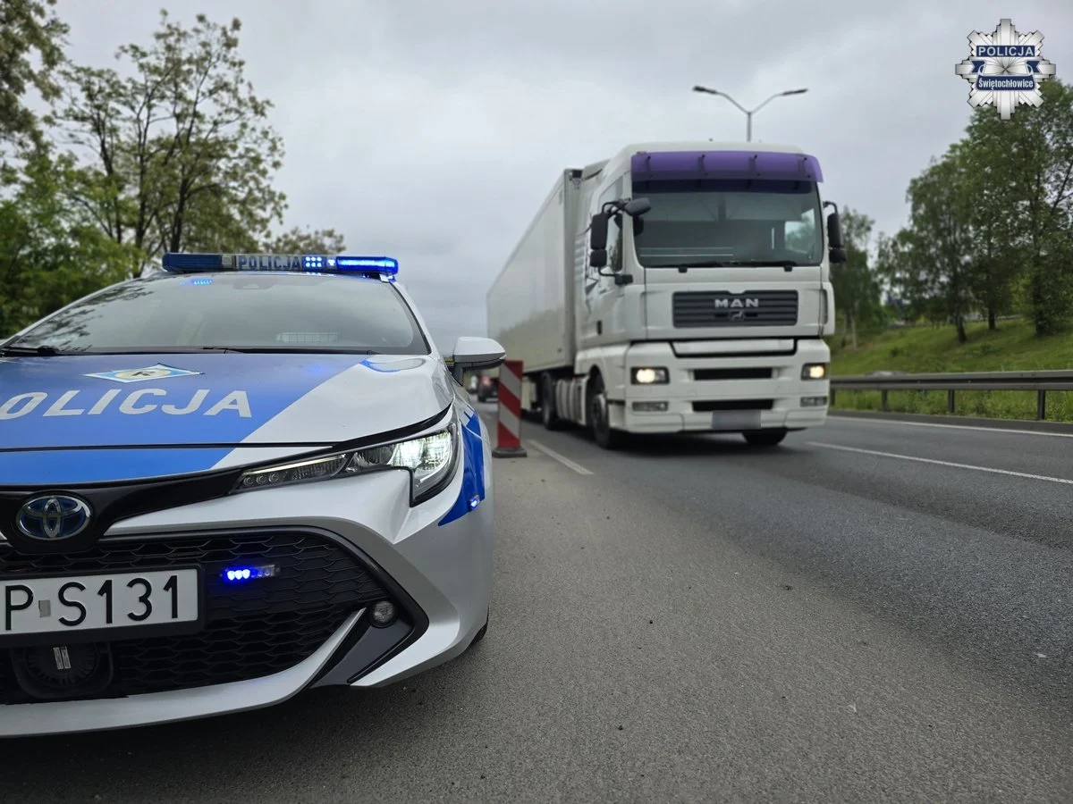 Akcja „Transport” w Świętochłowicach – policja kontrolowała ciężarówki i dostawczaki